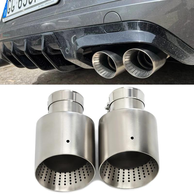 1 pièces mat en acier inoxydable système de pointe d'échappement de voiture tuyau d'échappement univ