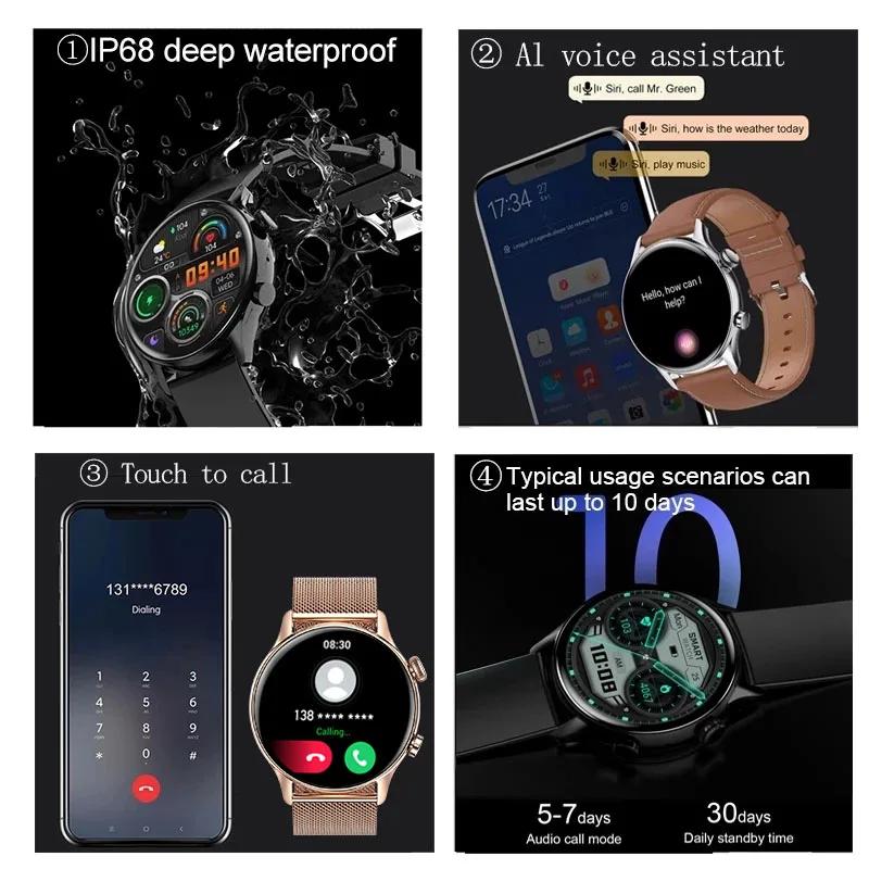 Nouvelle montre intelligente 2026 pour femmes, écran AMOLED HD, affichage permanent, appel Bluetooth