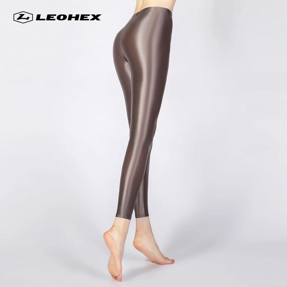 Leggings brillants satin LEOHEX 2022 pour femmes - Pantalon paillettes japonais taille haute cheville longue