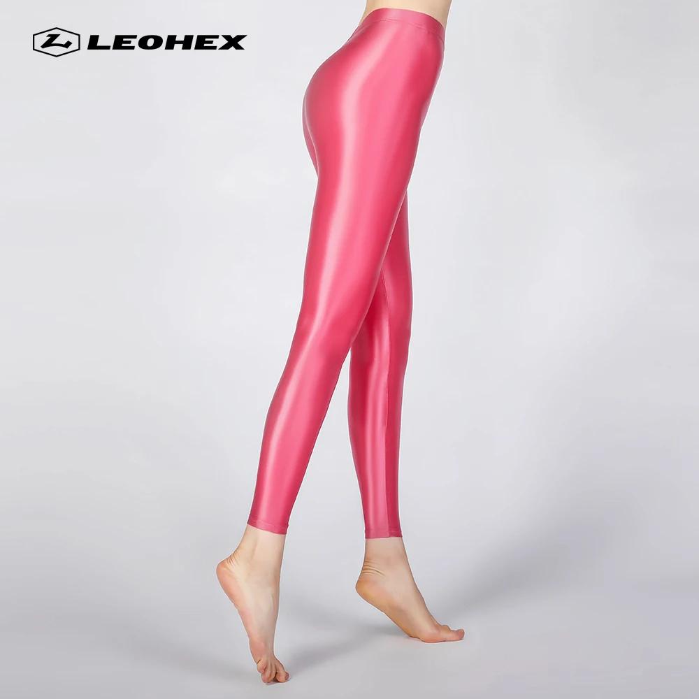 Leggings brillants satin LEOHEX 2022 pour femmes - Pantalon paillettes japonais taille haute cheville longue