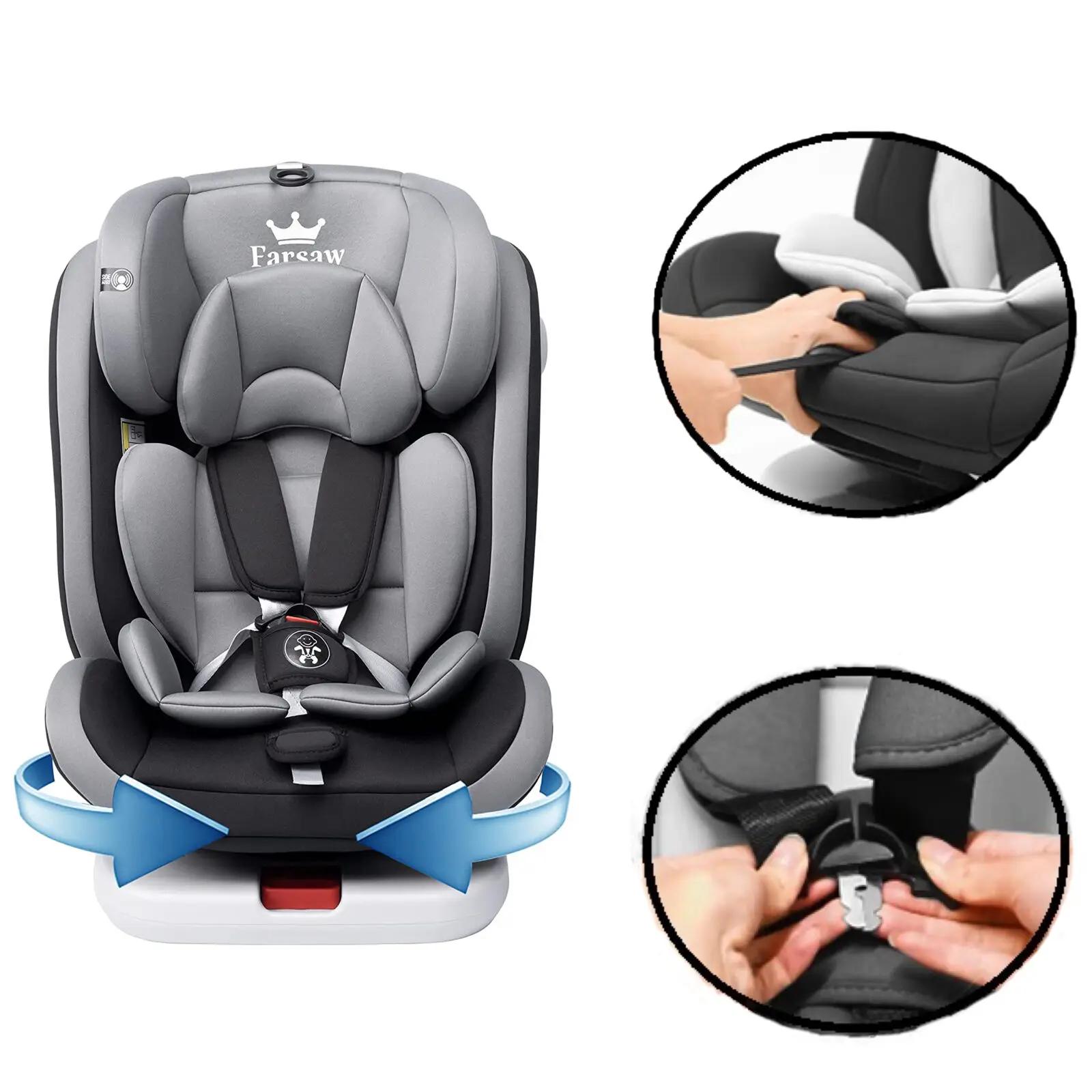 AP02 KL005 Siège auto bébé siège enfant rotatif à 360° avec ISOFIX et position de repos, groupe 0+1/