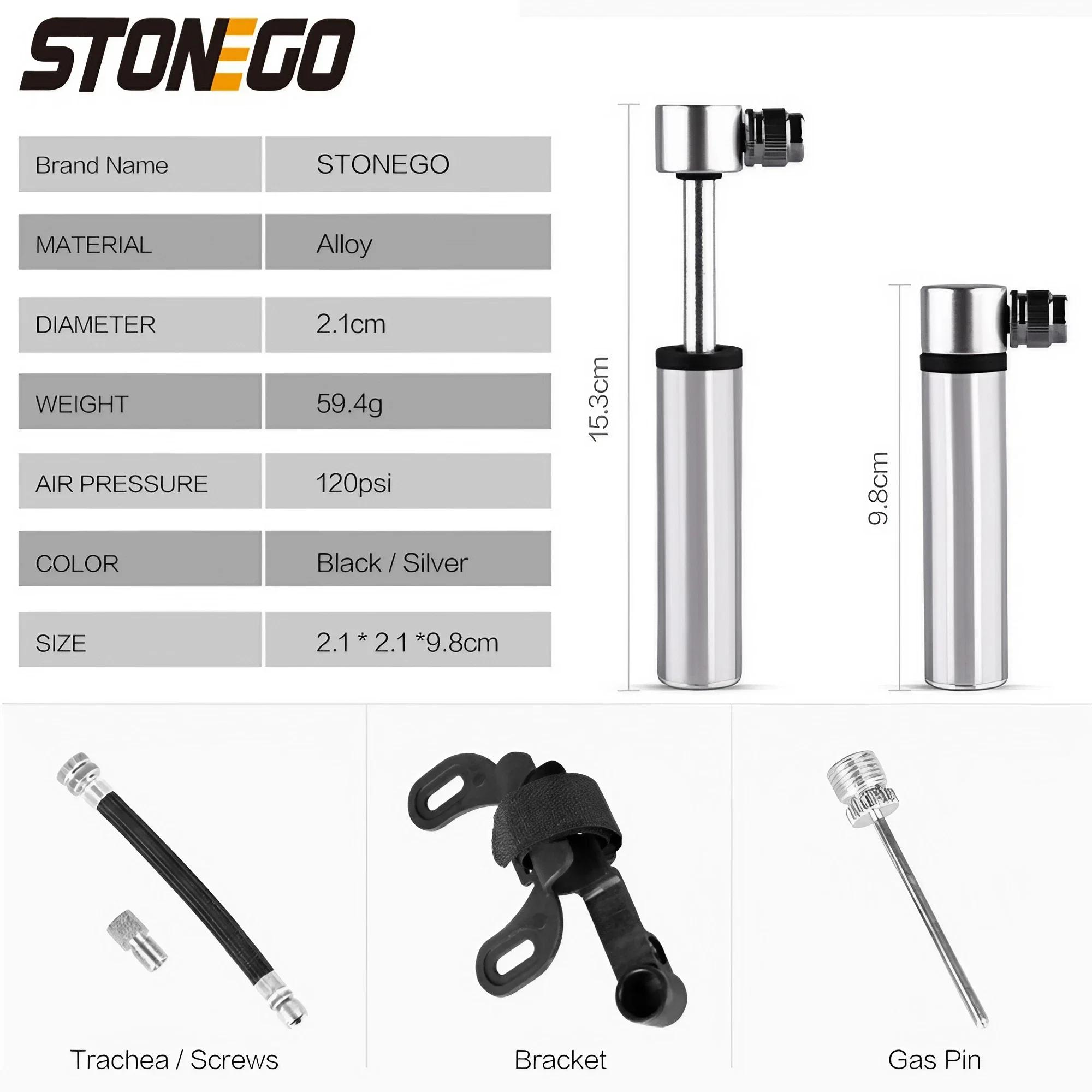 Pompe à vélo de poche Portable 120 PSI haute pression, Mini pompe à vélo adaptée à la Valve Presta/S