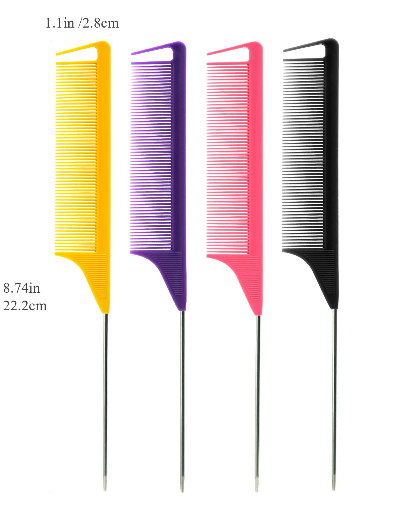 Peigne antistatique à queue pointue pour Salon de coiffure, brosse à cheveux, épingle à aiguille en 