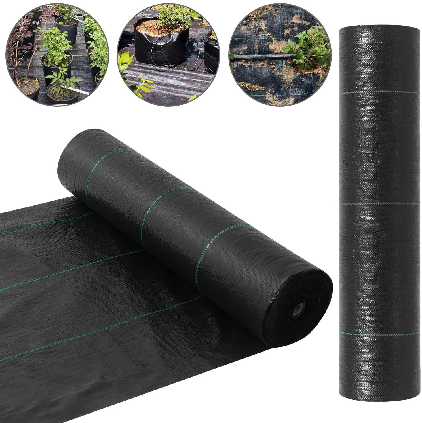 Tissu paysage noir Rap-Duty, barrière commerciale contre les mauvaises herbes, Pro, 5 pi x 100 pi