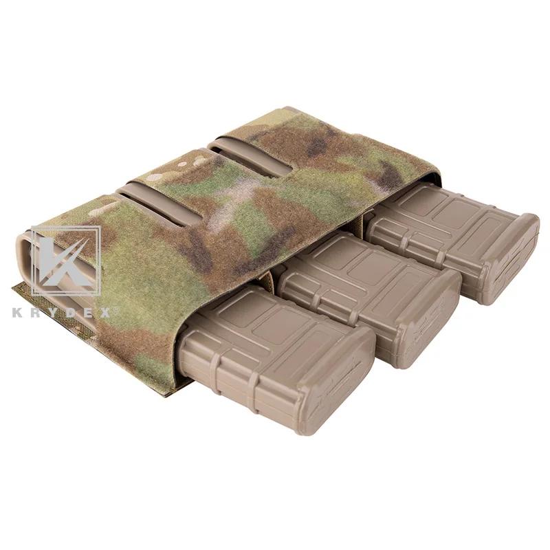 KRYDEX KTS Triple 5.56 pochette pour magazines M4 AR15 Mag rabat avant panneau à crochet et boucle M