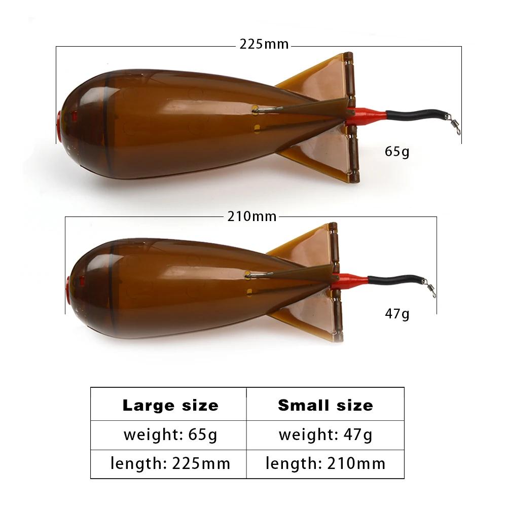 TOLU – mangeoire à fusée de pêche, grande et petite bombe Spod, flotteur, porte-appât, 2 tailles, fu