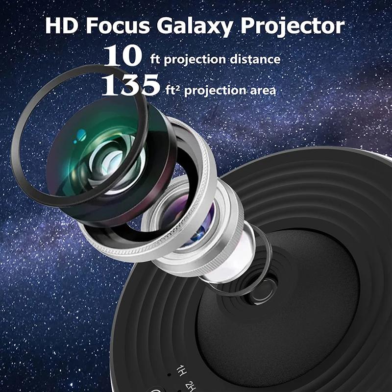 Projecteur de galaxie veilleuse Projecteur de ciel étoilé 360 °   Lampe planétarium rotative pour ch