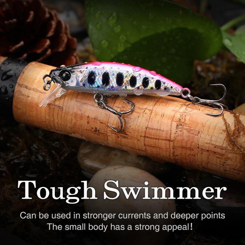 TSURINOYA intrus 51S coulant vairon ruisseau leurre de pêche 51mm 5.8g appât dur artificiel pour tru