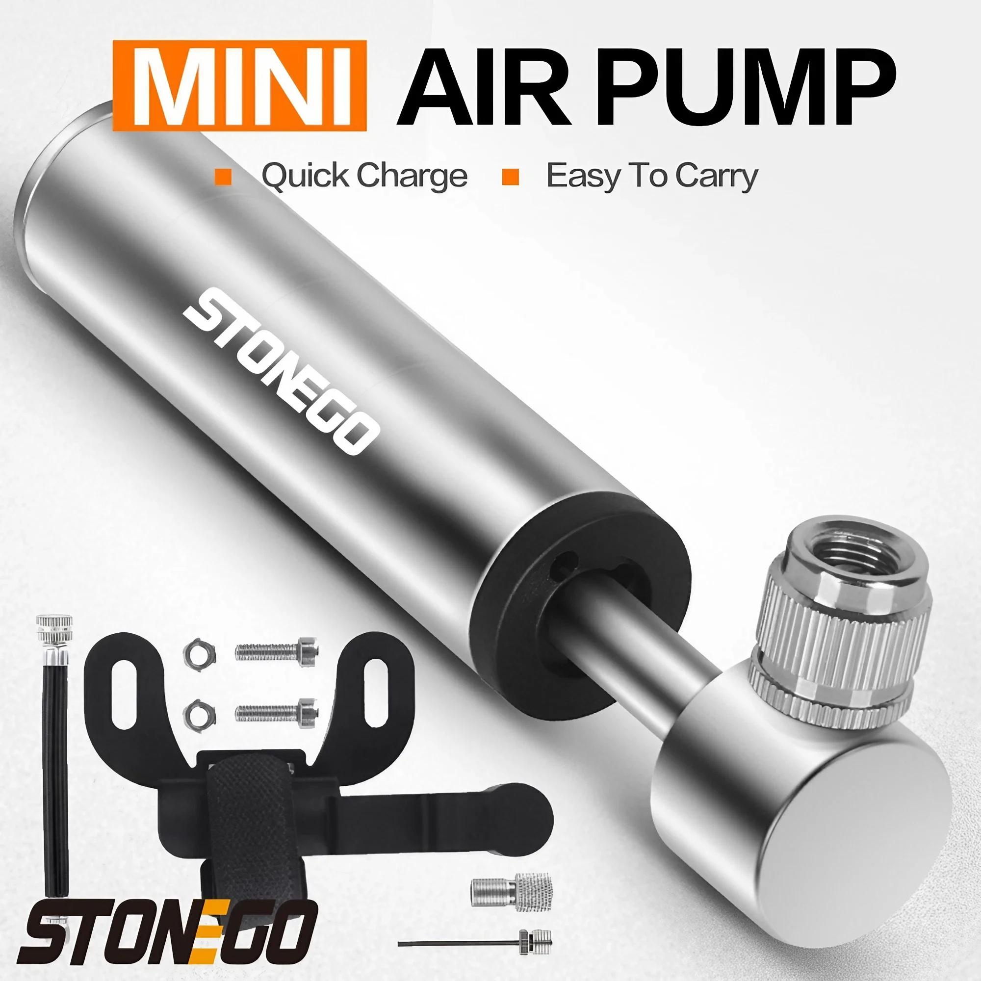 Pompe à vélo de poche Portable 120 PSI haute pression, Mini pompe à vélo adaptée à la Valve Presta/S