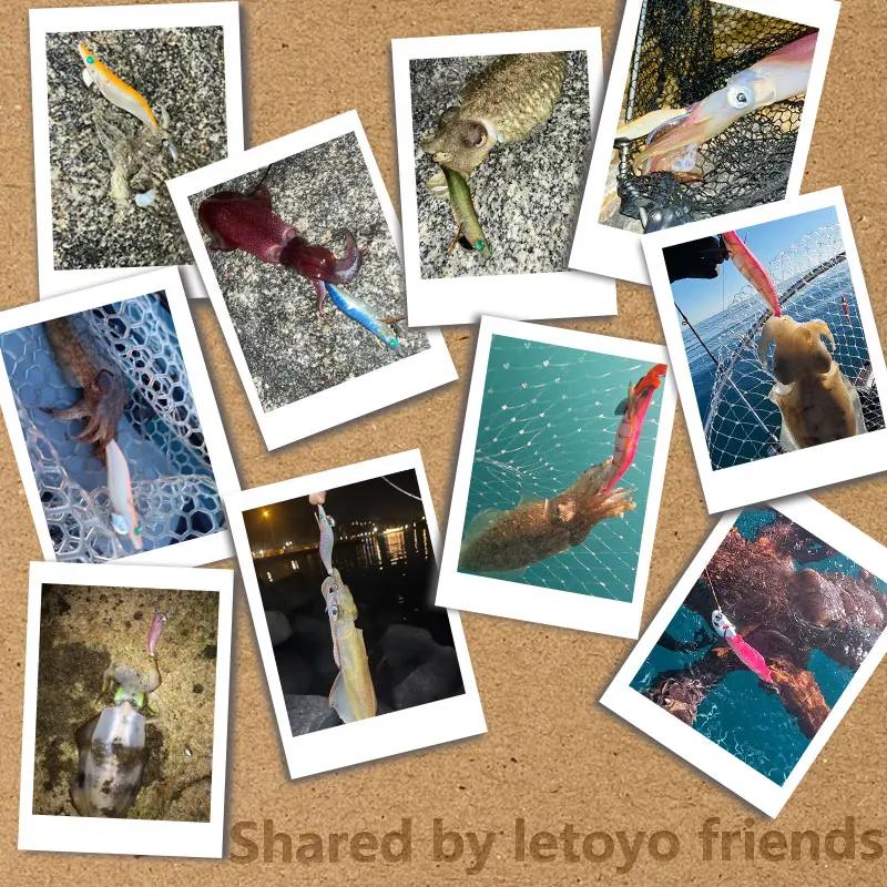 LETOYO 3.0-3.5 # Appât de calmar lumineux gabarit de calmar leurre de pêche appât artificiel pour