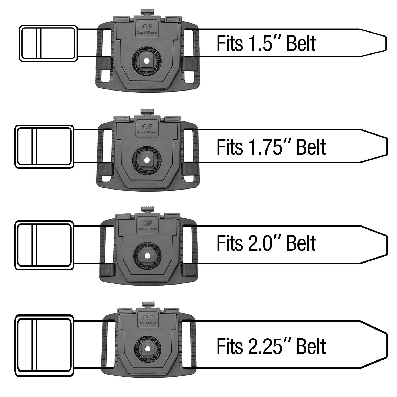 Étui universel OWB adapté à Glock//Beretta/Taurus/EAA/IWI/HK/Ruger/Springfield/CZ. Ceinture extérieu
