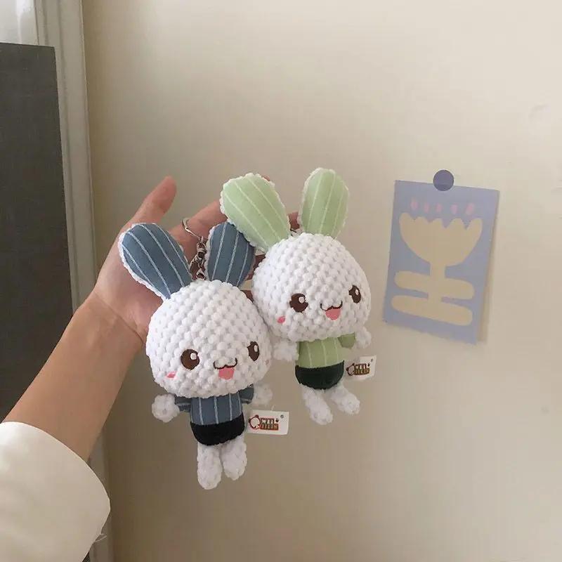 Porte-clés boule de lapin en peluche pour femme, mini lapin, décoration de sac, pendentif, accessoir
