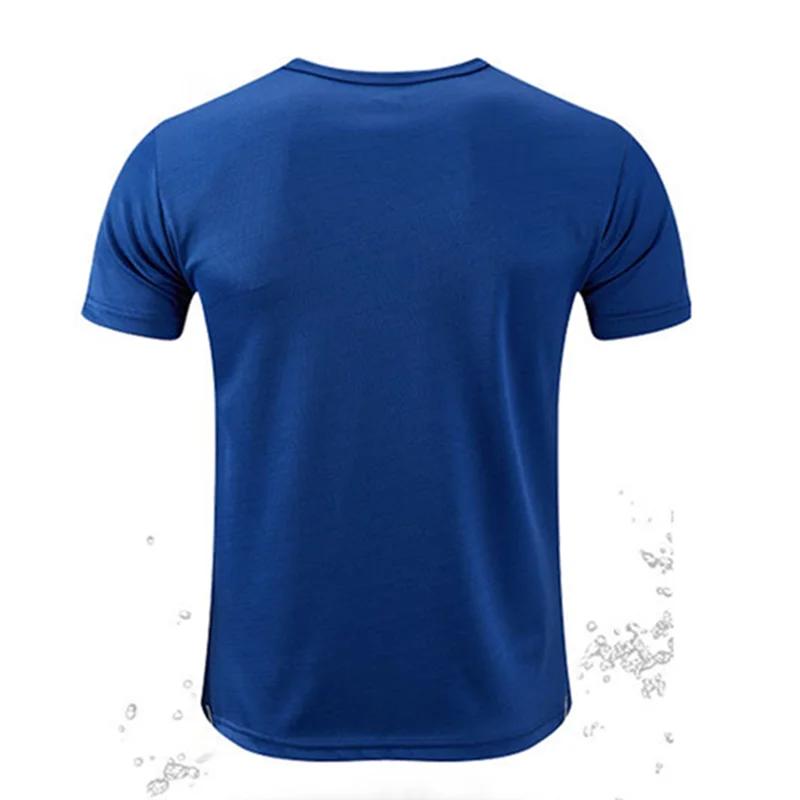 T-Shirt de Sport multicolore à manches courtes, séchage rapide, maillots de gymnastique, chemise de 
