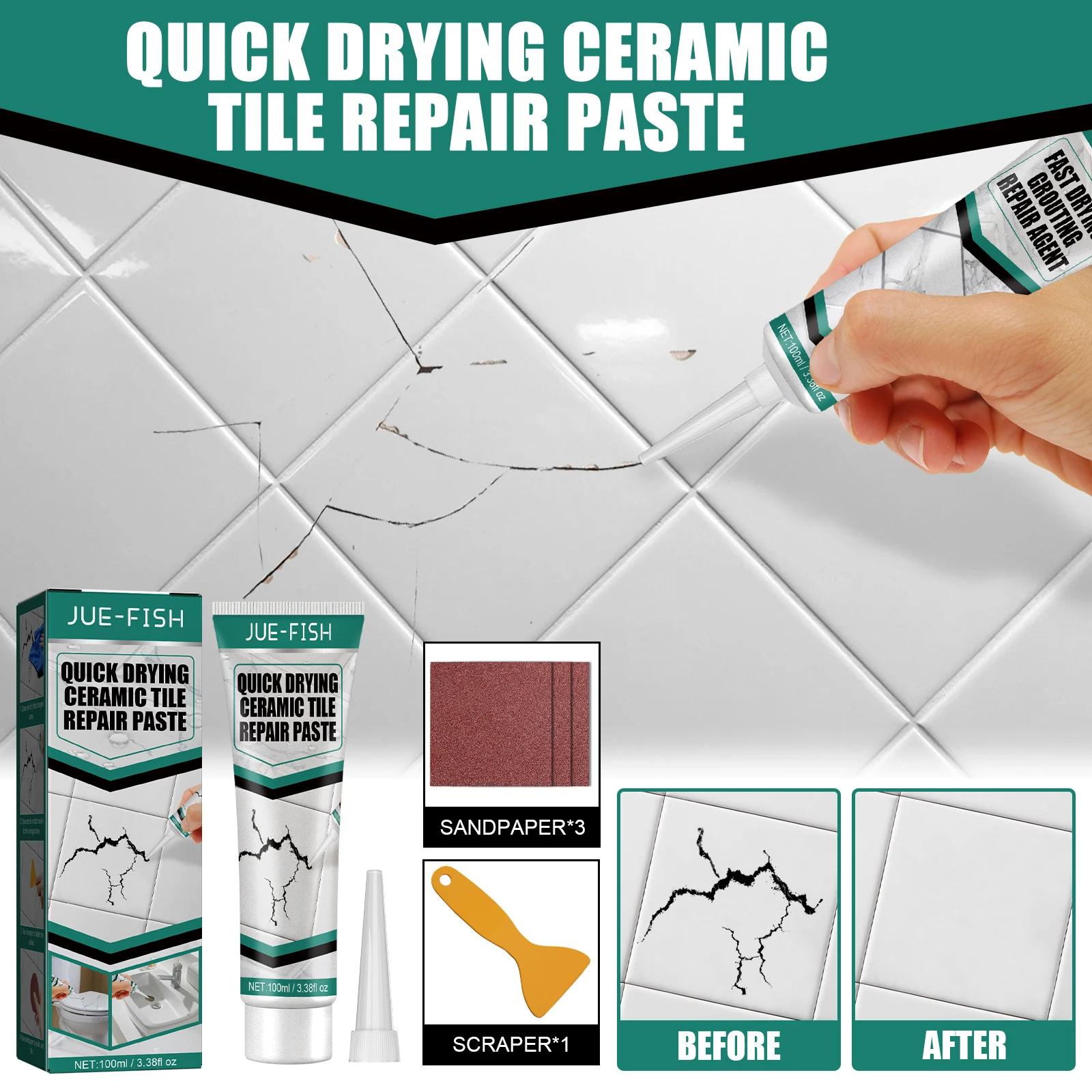 Jue-Fish Quick Drying Non-Toxic Strong Sticky Tiles Cracks Adhesive Glue Multipurpose Waterproof Cer