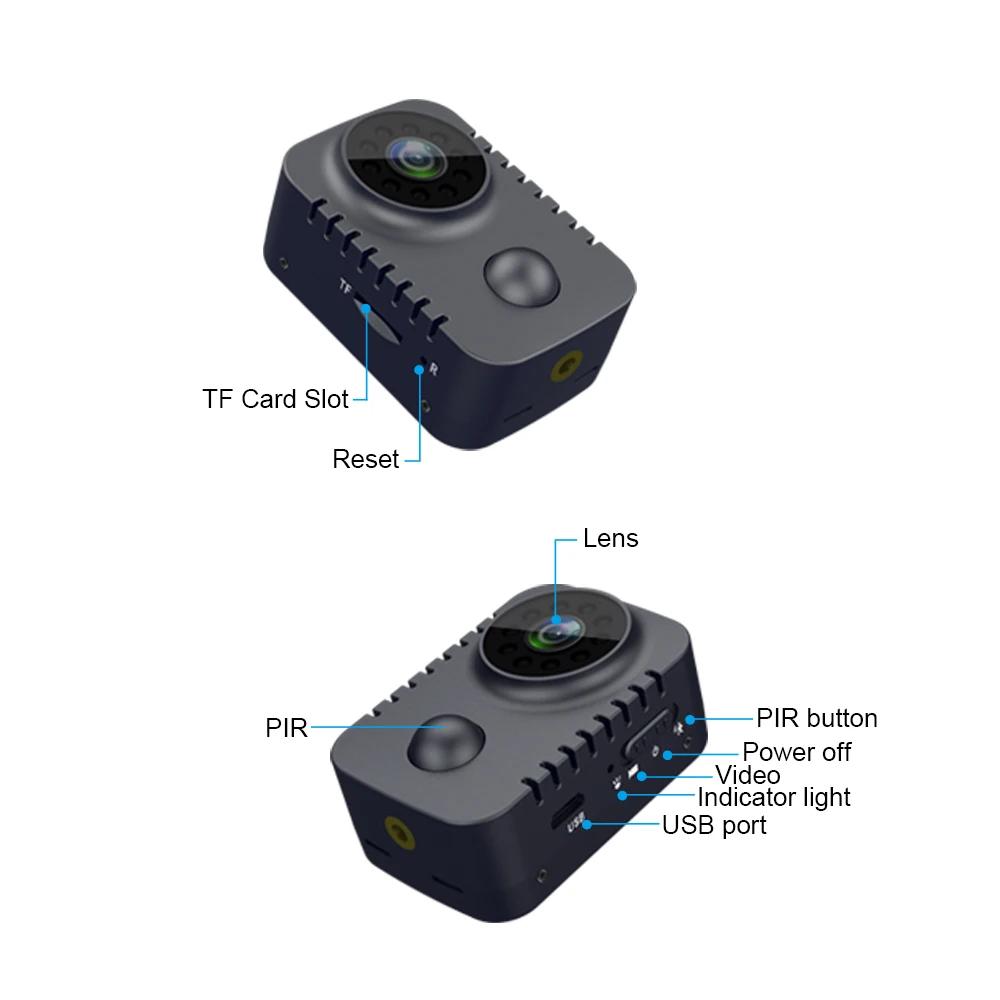 MD29 HD Mini caméra corporelle 1080P caméras de poche de sécurité activé par le mouvement petite cam