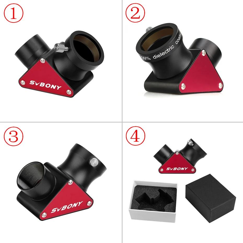 SVBONY SV188P Télescope 1,25'' Miroir diélectrique à 90 degrés Diagonal 99% de réflectivité Revêteme