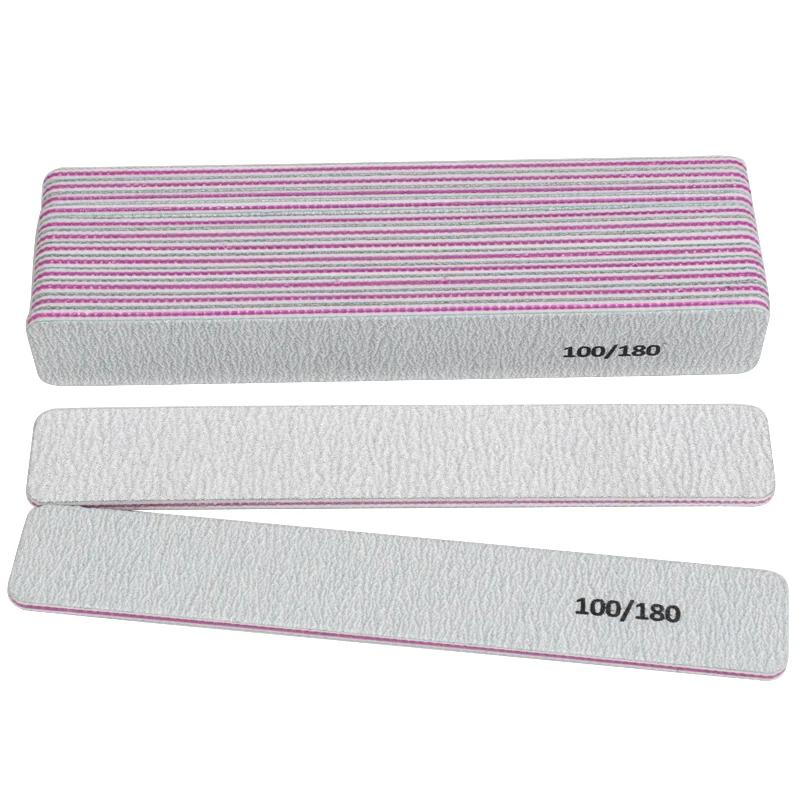 Tampon de lime à ongles gris 100/180, carré droit, Lime a Ongle, limes de ponçage pour manucure, dis