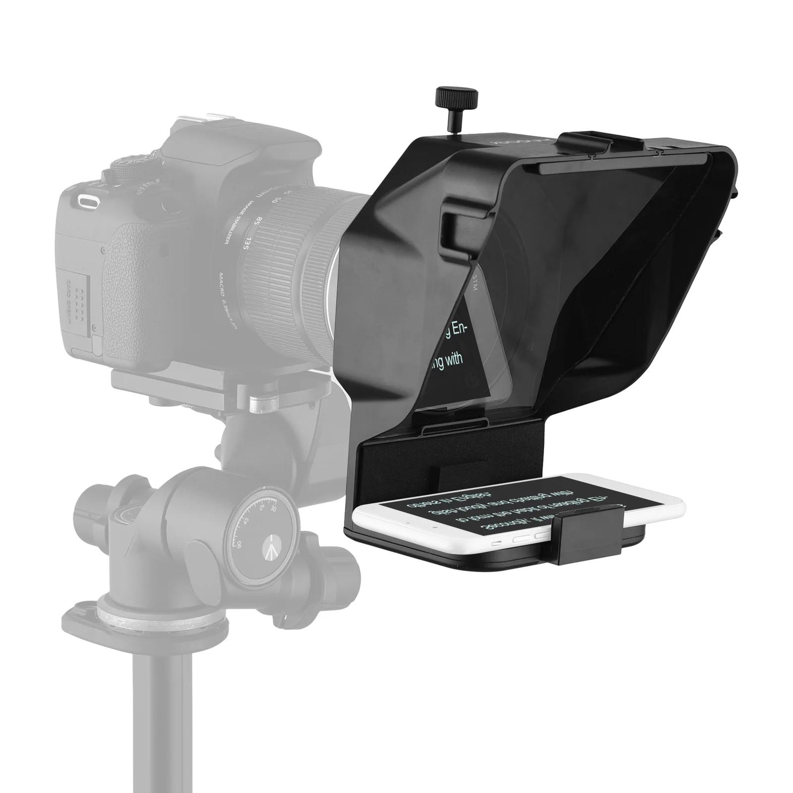 Andoer-Téléprompteur Portable pour Smartphone avec Support de Téléphone, Télécommande pour Vidéo Sta