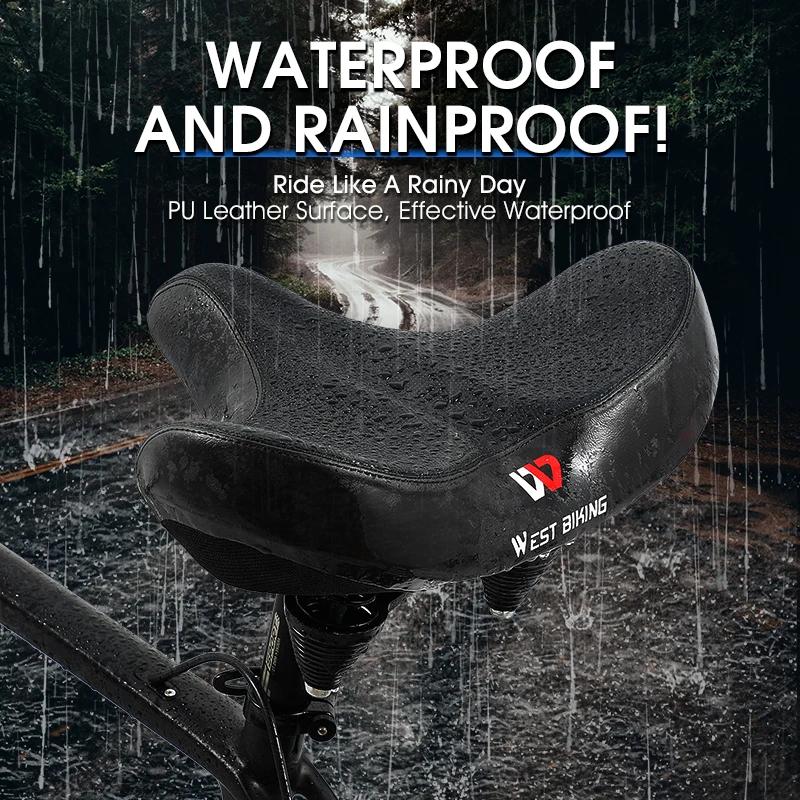 WEST BIKING – selle de vélo ergonomique et souple, coussin large et épais, pour vtt, vélo de route, 