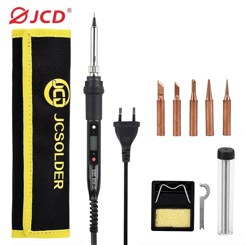 JCD-Fer à souder électrique avec affichage numérique LCD, température réglable, pointes, outils de s