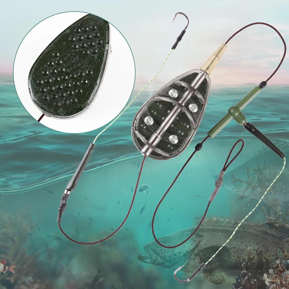 FISH KING 30g-100g crochet d'alimentation en métal en acier à haute teneur en carbone carpe appât de