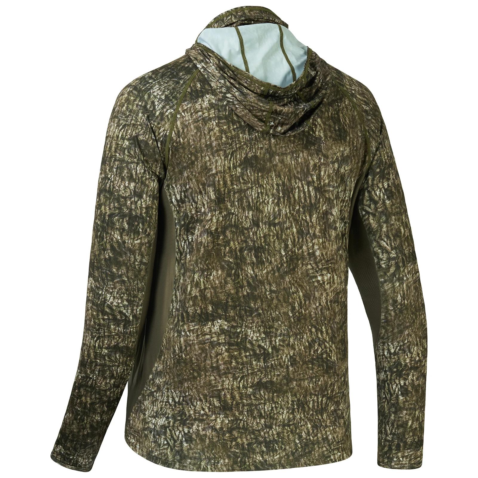 Chemise camouflage Bassdash chasse pêche homme - Sweat capuche UPF 50+ avec masque