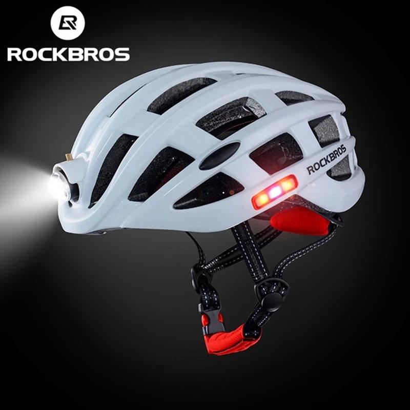 Casque vélo ROCKBROS lumière intégrée sauna plongée iodée VTT sécurité sportive nuit visibilité