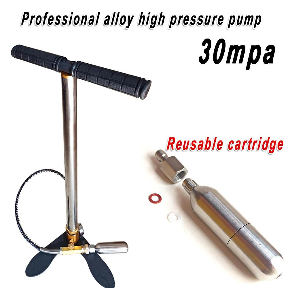 Pompe à Air manuelle haute pression 300bar, cartouche de CO2, ensemble d'adaptateurs gonflables pour