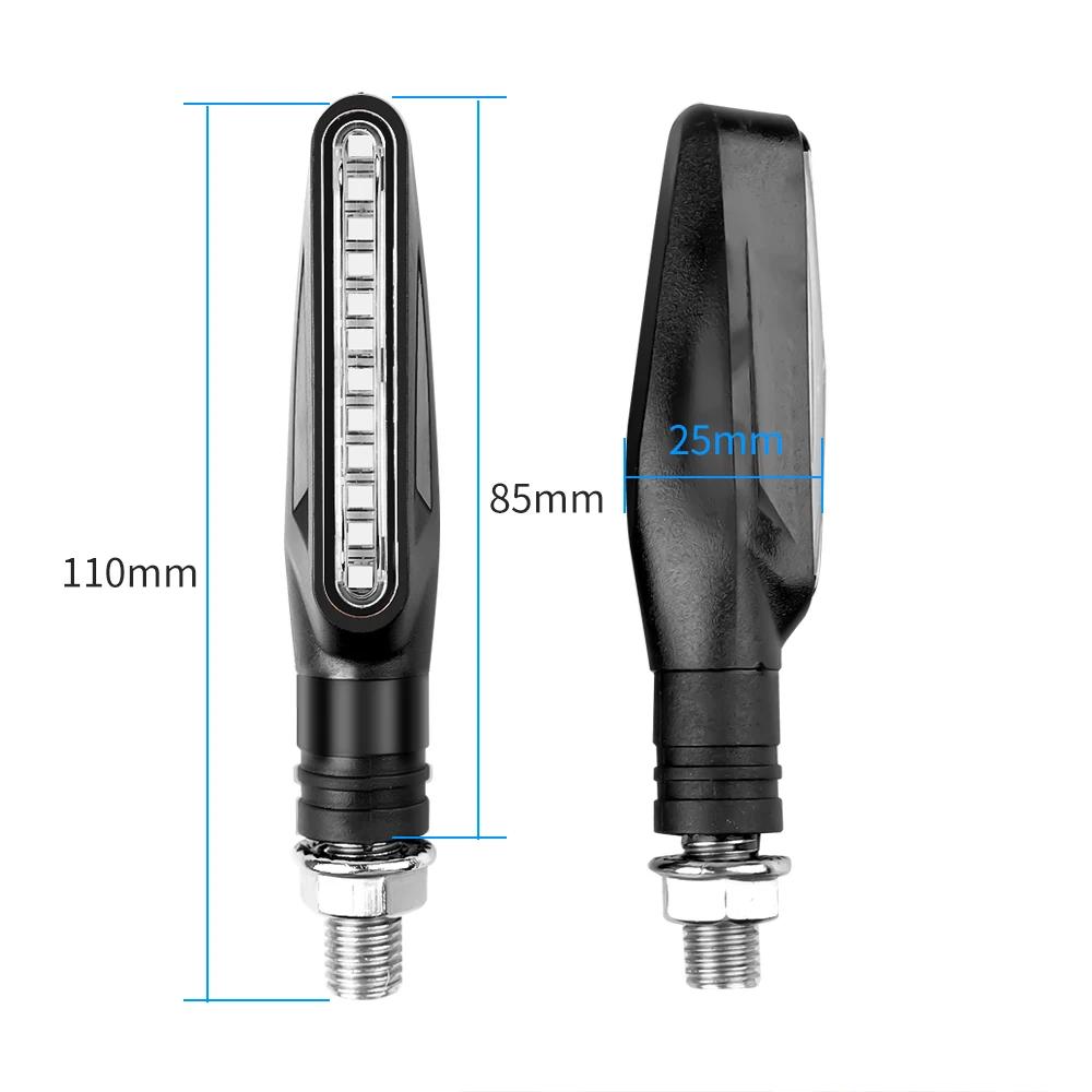 Clignotants LED directionnels pour moto, feu stop, feu arrière, lampe DRL