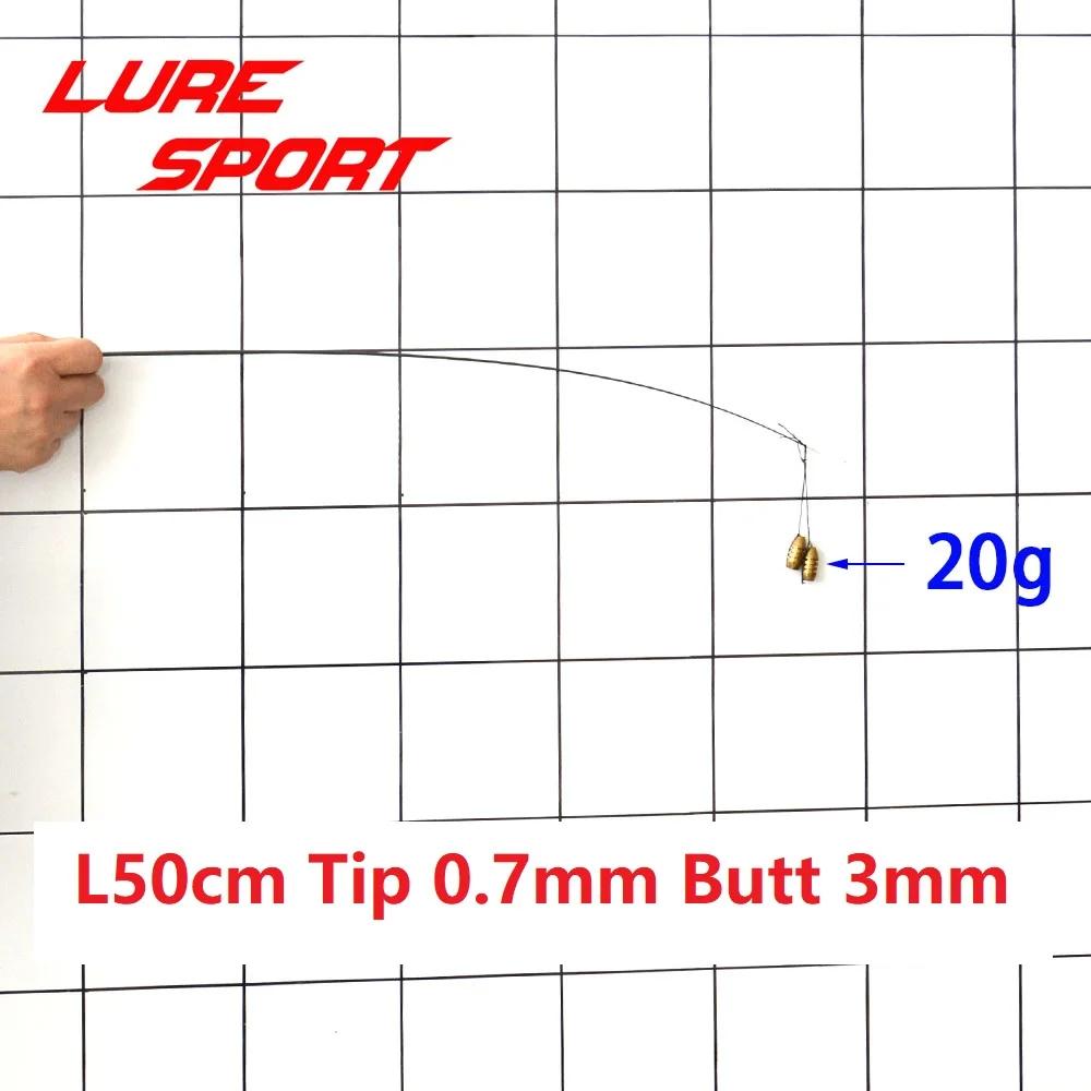 LureSport 4 pièces 50cm Pointe de canne en carbone massif non peinte Composants de construction de c