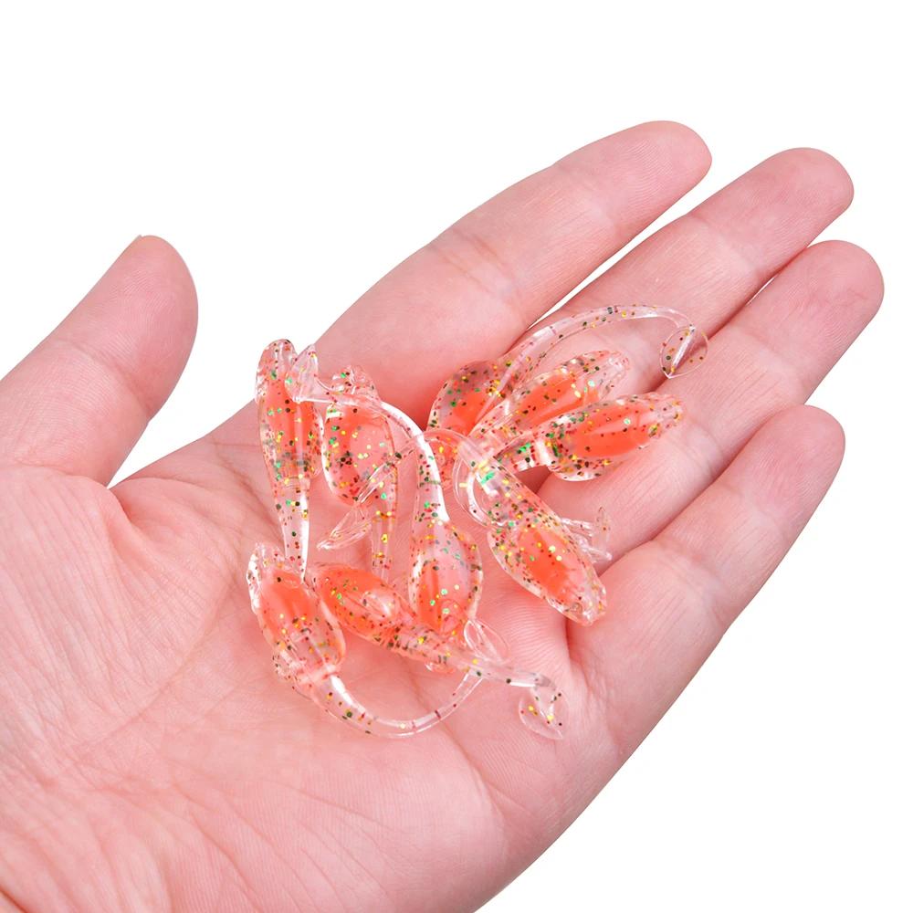 100 pièces leurres de pêche 5 cm/1.97 pouces Wobblers carpe pêche leurres souples 4 couleurs Silicon