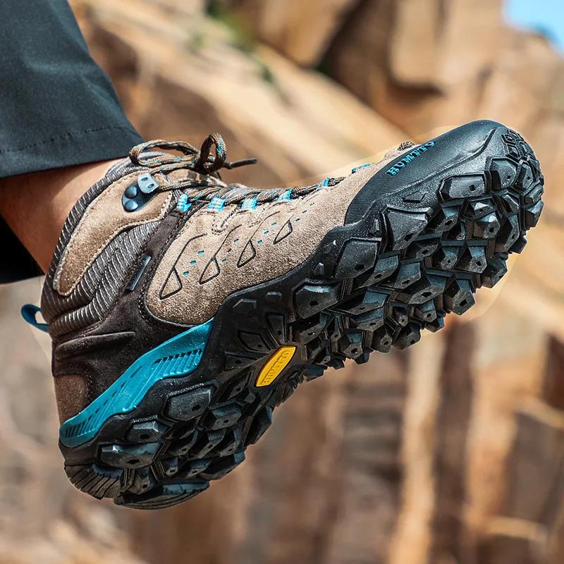 Humtto chaussures de randonnée en plein air antidérapantes respirant escalade hommes baskets Trekkin
