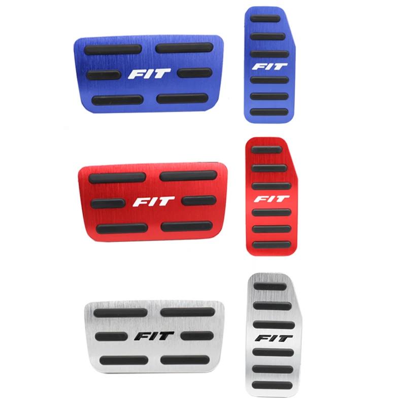 Couvercle de pédale d'accélérateur de frein de voiture, 3 couleurs, 2 pièces/ensemble AT pour Honda 
