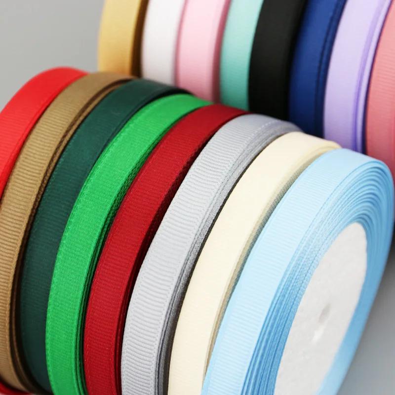 (25 yards/rouleau) ruban gros-grain 10mm, vente en gros, rubans de décoration pour emballage cadeau,