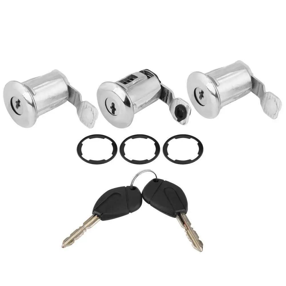 Jeu de cylindres de serrure de porte à baril 9170G3 252522, avec 2 clés, pour Peugeot et citroën Par