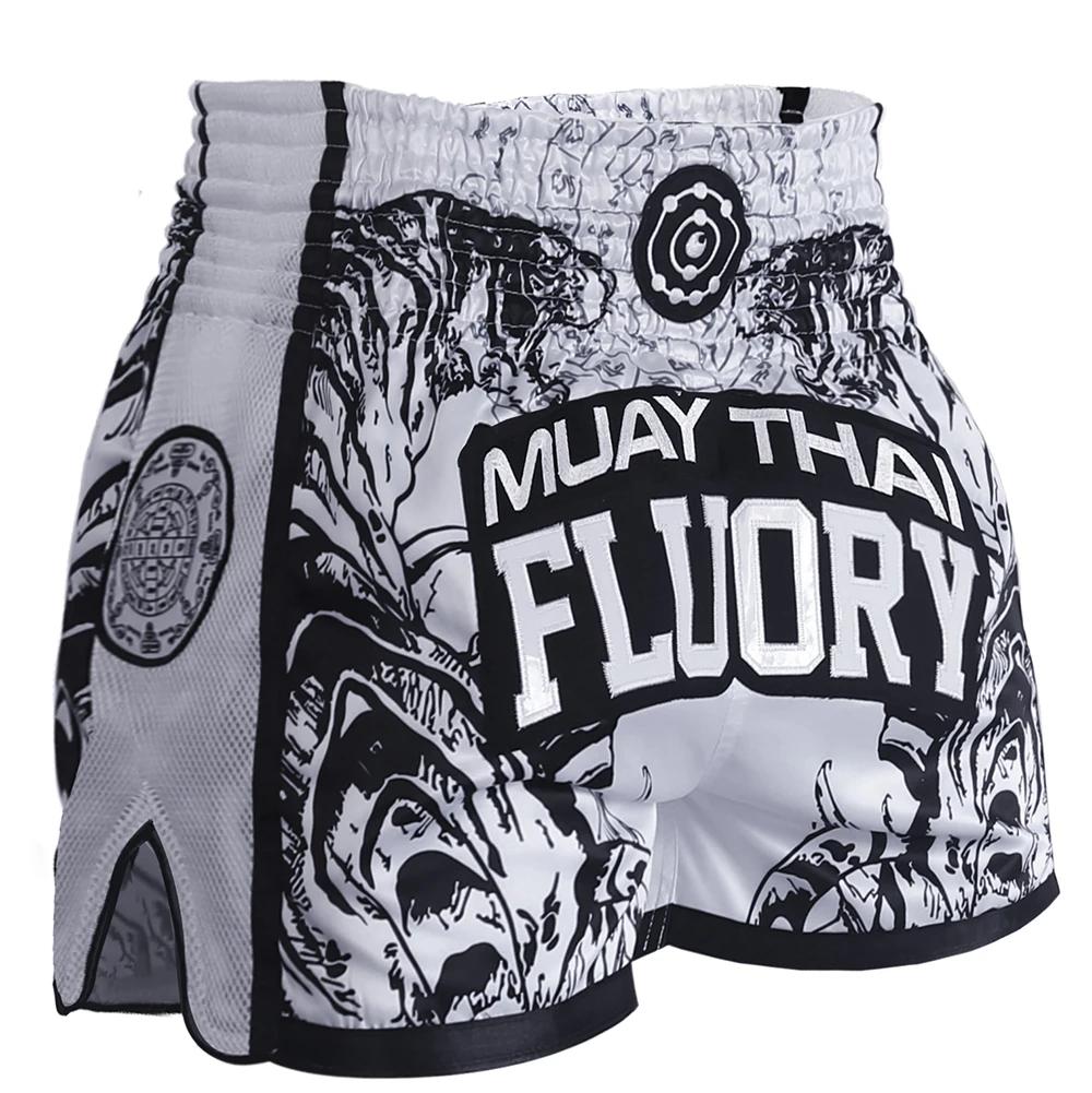 FLUORY Muay Thai Shorts Combat gratuit Arts martiaux mixtes boxe entraînement Match pantalon hommes 
