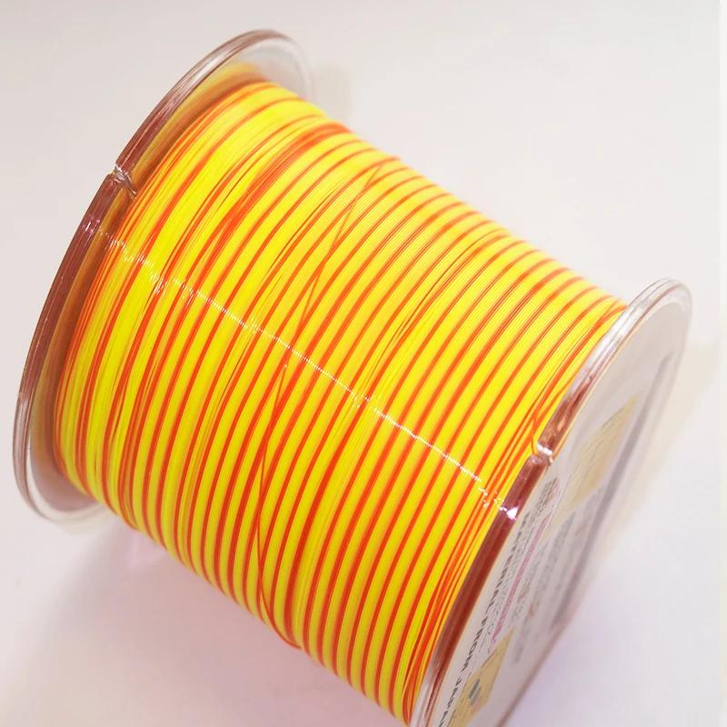 Ligne de pêche semi-flottante de 500m, Monofilament Double couleur, ligne de pêche en roche, résista
