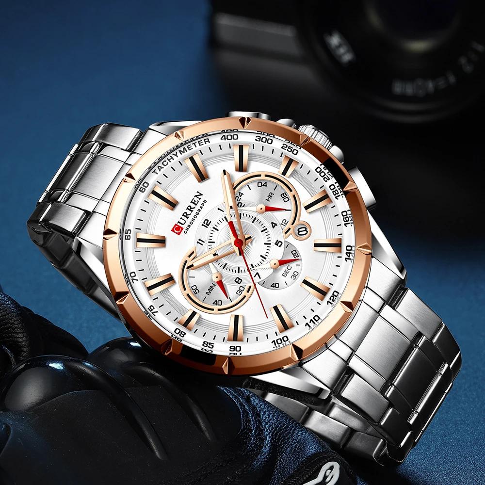 Relogio Masculino CURREN hommes d'affaires montre de luxe marque en acier inoxydable montre-bracelet