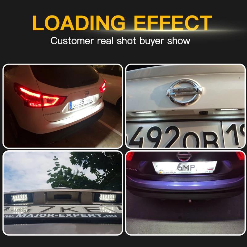 Plaque d'immatriculation au xénon blanc LED sans erreur, 2 pièces, lumière pour Infiniti Q50 Nissan 