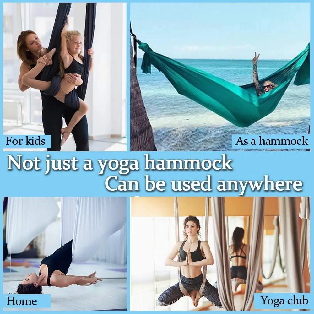 Hamac de Yoga aérien de 5.5 Yards, balançoire de Fitness pour l'inversion de Yoga antigravité, flexi