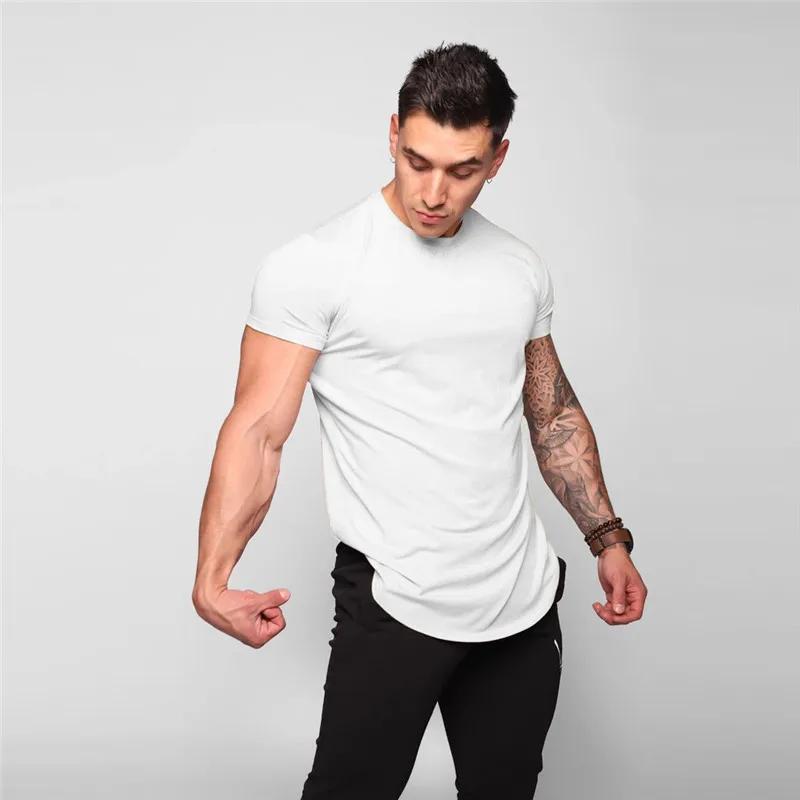 Nouveaux hommes T-shirt à manches courtes à séchage rapide T-shirt de course homme fitness entraînem