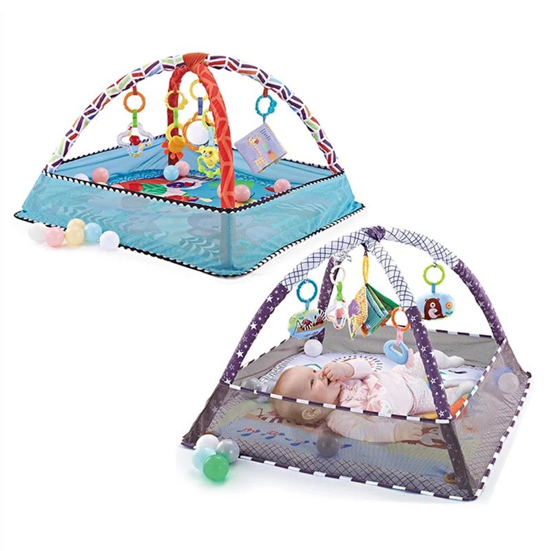 Cadre de Fitness pour bébé, couverture de jeu rampant, tapis éducatif multifonctionnel, clôture, cou
