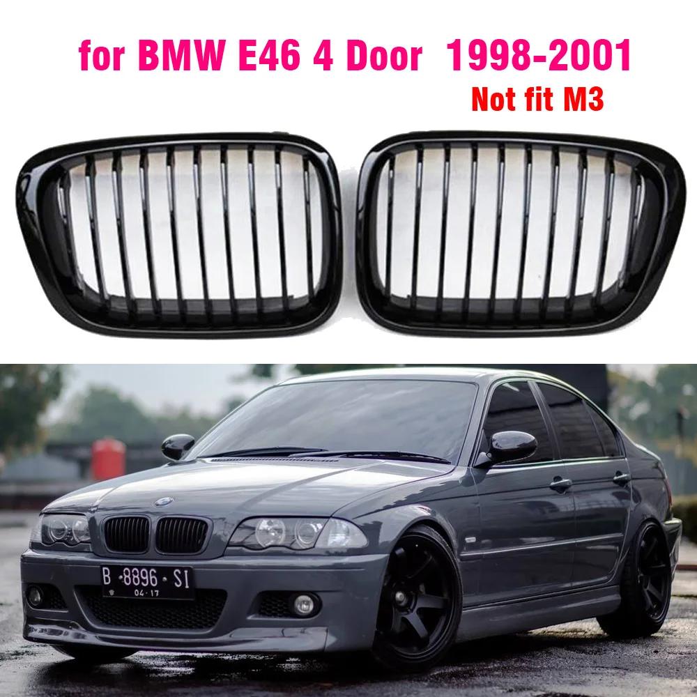 Grilles de radiateur de pare-chocs avant ABS de voiture, Gril pour BMW E46 série 3 1998 1999 2000 20