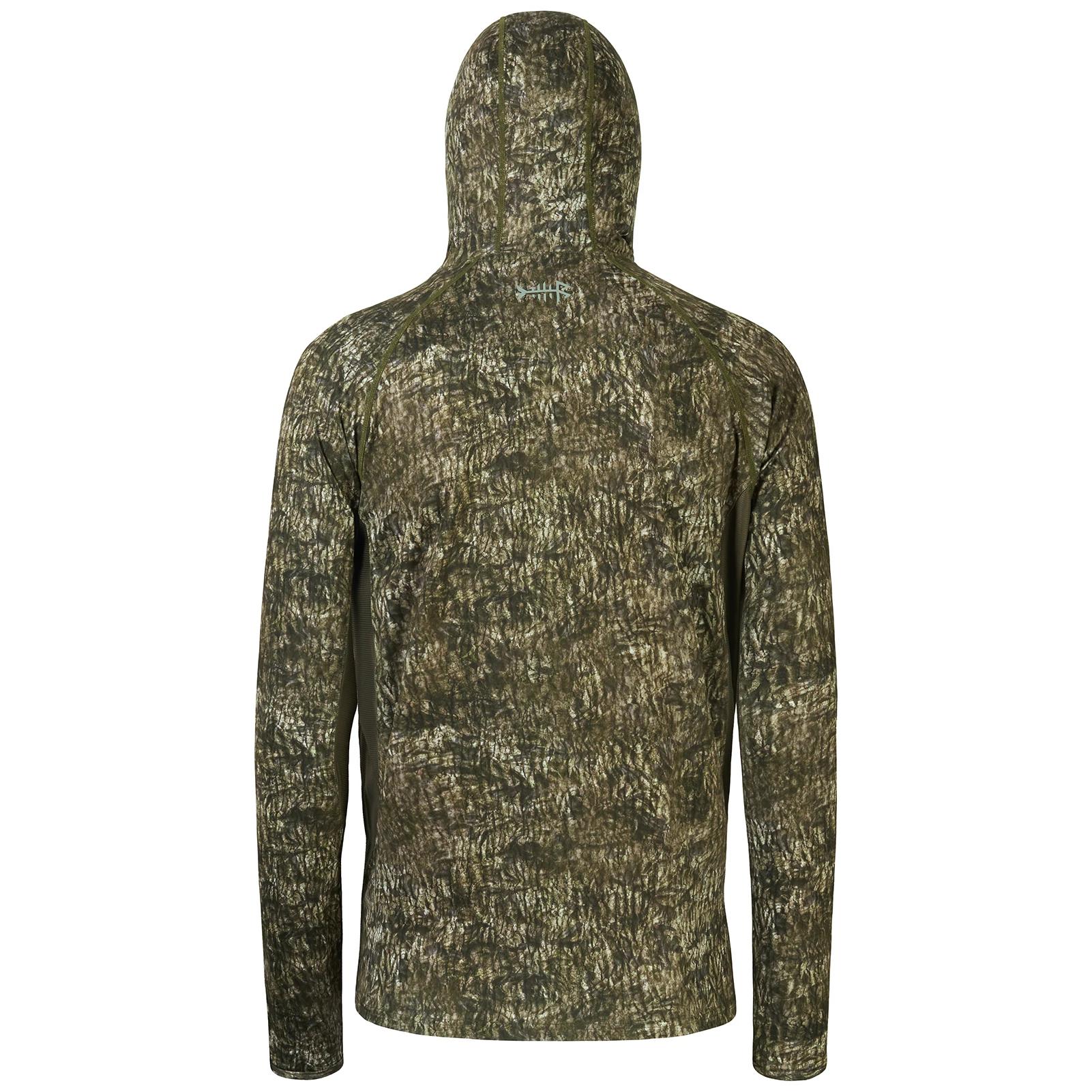 Chemise camouflage Bassdash chasse pêche homme - Sweat capuche UPF 50+ avec masque