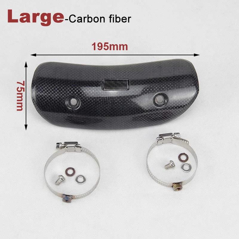 Protecteur de silencieux d'échappement de moto en Fiber de carbone, bouclier thermique d'échappement