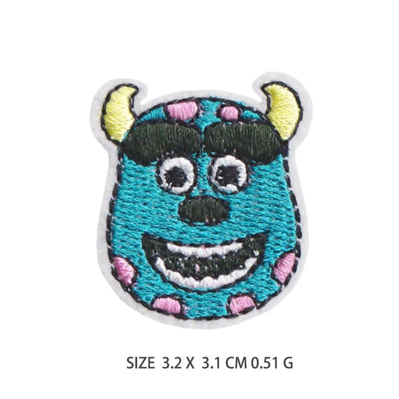 Patchs brodés de dessin animé mignon pour vêtements, autocollant de monstre Animal, Patch de fer sur