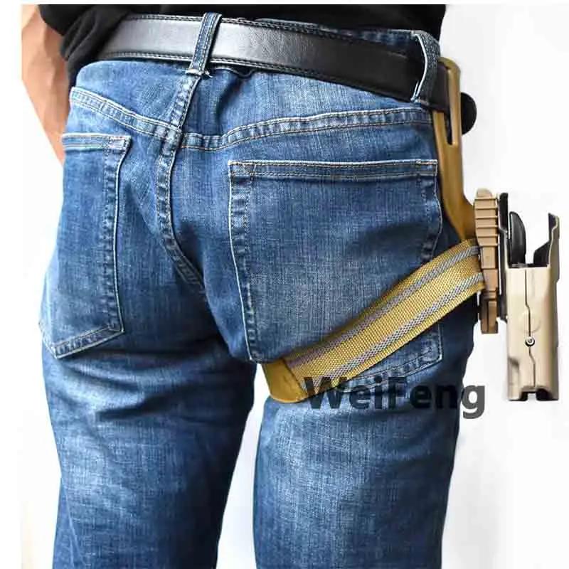 Sangle de cuisse élastique multi-usage tactique pour holster universel QLS 19 22 GL 17 M9, accessoir