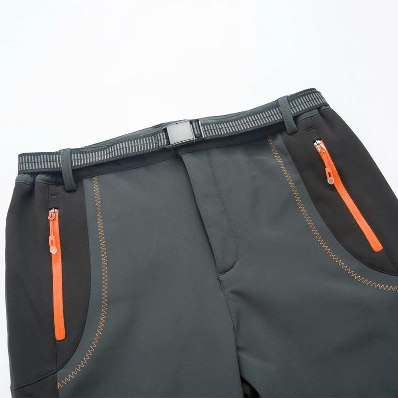 LNGXO Pantalon de randonnée en polaire épais et chaud pour homme, imperméable, coupe-vent, pour l'ex