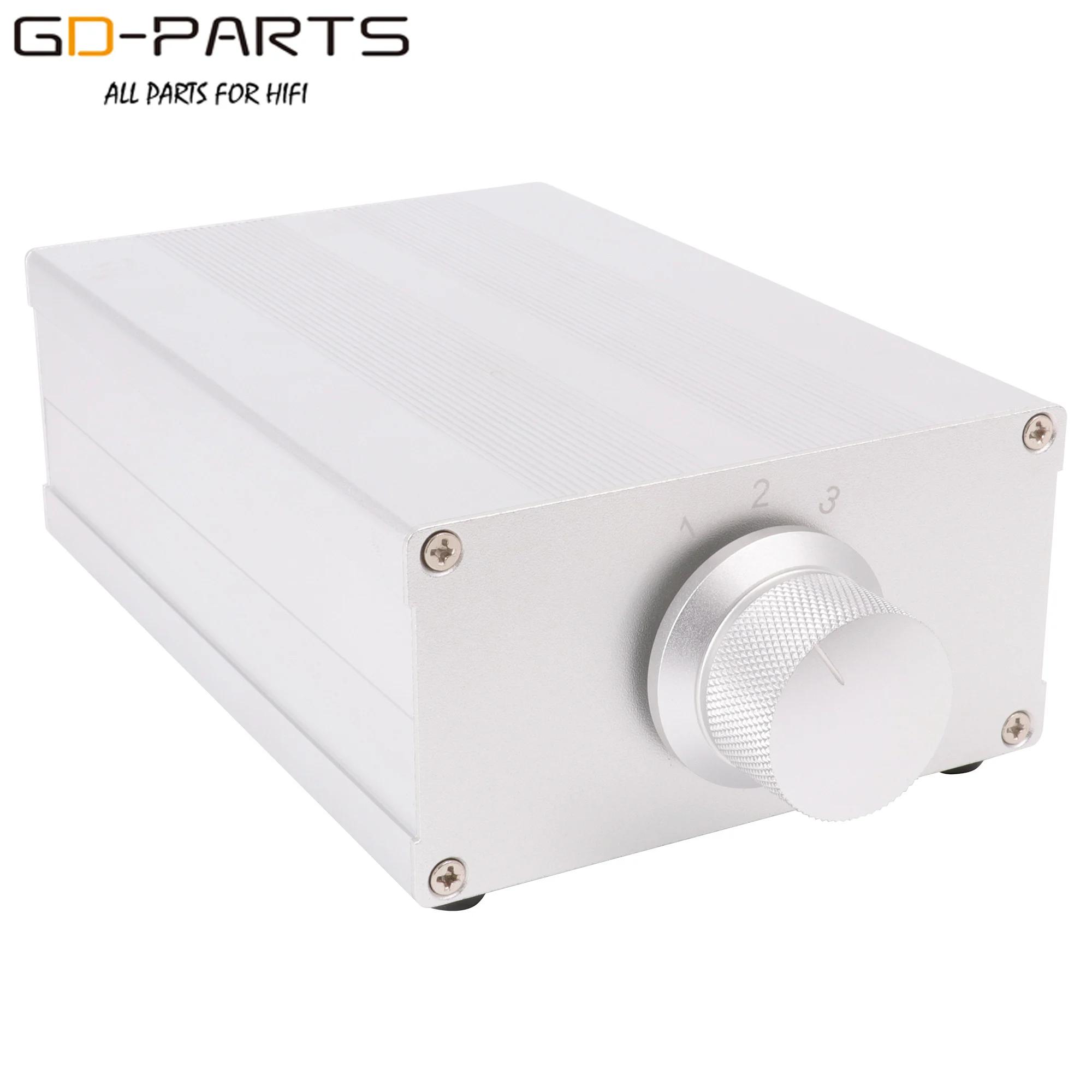 Commutateur de changement de sélecteur de sources de signal audio, répartiteur 1:3 1:4, châssis en a