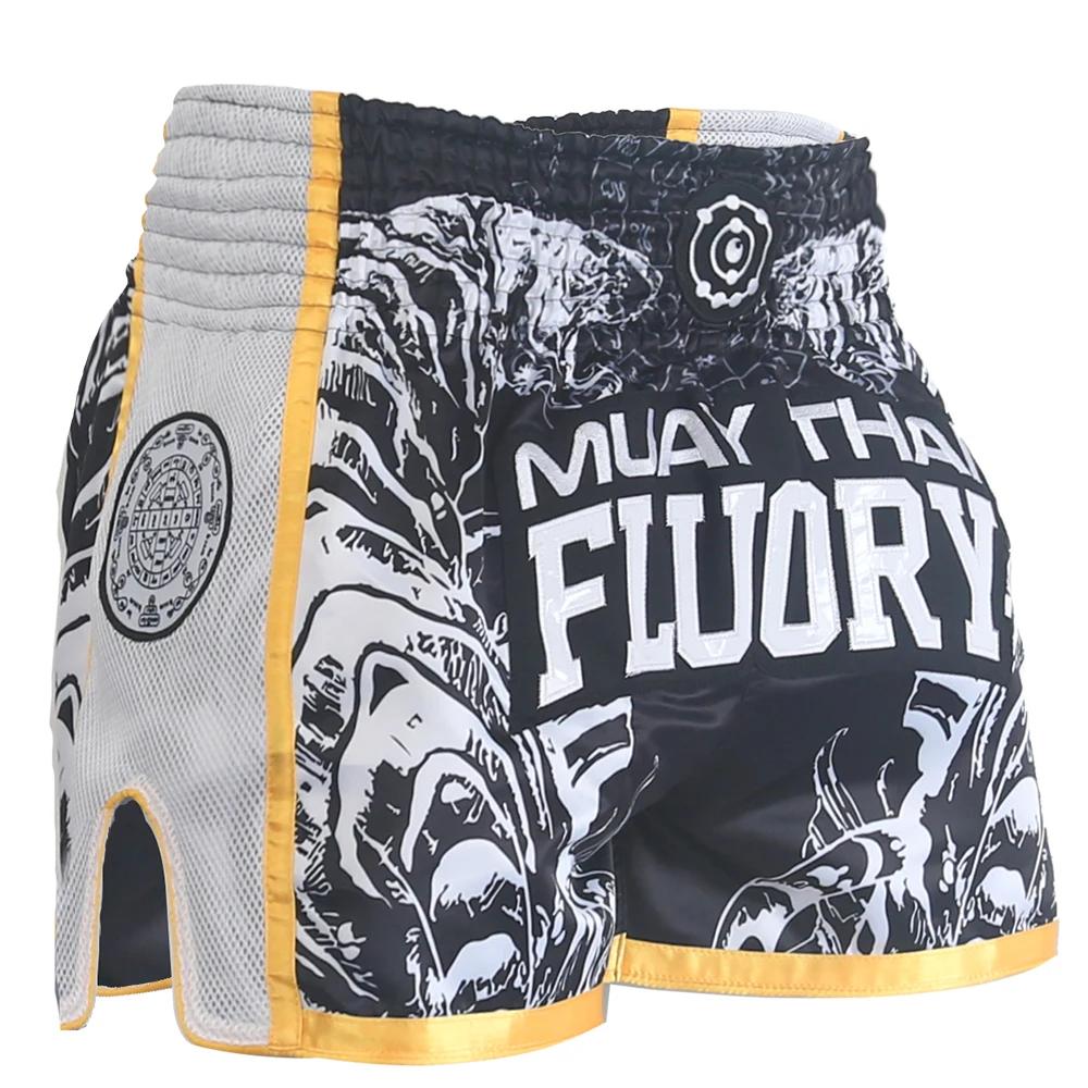 FLUORY Muay Thai Shorts Combat gratuit Arts martiaux mixtes boxe entraînement Match pantalon hommes 